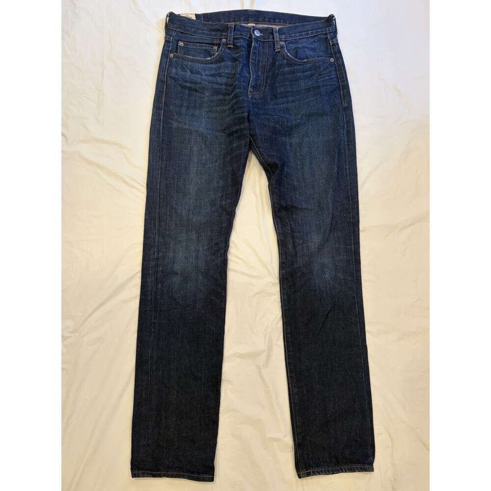 J. Crew 484 Jeans Men's 32x34 Blue Dark Wash Slim Fit Straight